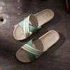 Pantuflas de lino para mujer, de verano, para el hogar, interiores, con suela suave, para parejas, para las cuatro estaciones, para hombre