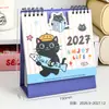 Calendario 2027 Diseño Lindo de Dibujos Animados Calendario de Escritorio en Relieve Año del Caballo Cuaderno de Escritorio Calendario Diario