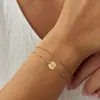 Pulsera de Acero Inoxidable de Doble Capa con Letras Inglesas Moda Versátil Pulsera de Cuentas en Capas de 26 Letras Joyería para Mujeres