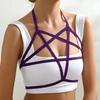 AliExpress para diversão roupa íntima rainha da balada traje com recortes alça ajustável estrela de cinco pontas arreio sutiã S0026