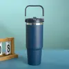 Copo Térmico Transfronteiriço Novo de Aço Inoxidável 304 Portátil Bolsa Palha Copo de Carro Grande Capacidade Copo de Água Esportivo