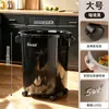 Cubo de basura de cocina para uso doméstico, nuevo modelo 2026, gran capacidad, tamaño grande, alto valor estético, adecuado para sala de estar y baño, diseño de lujo ligero con ruedas