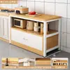 Cozinha rack multifuncional armário chão mesa de corte bancada multicamadas armário de armazenamento para micro-ondas armário lateral estreito