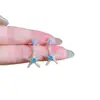 Coração do Oceano ~ Brincos de Franja Estrela-do-Mar com Zircônia Azul para Mulheres Design Único de Nicho Brincos de Alta Qualidade Acessórios de Orelha