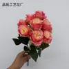 Simulación Ramo de Rosas Montaña Nevada de 9 Cabezas Ceremonia de Boda Pasillo del Salón de Bodas Arreglo Floral Material de Flor Artificial Decoración de Arco de Hotel Flor de Seda