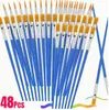 Plumas de Dibujo con Hilo de Gancho para Cabello de Nylon al por Mayor, Pinceles de Pintura, Plumas de Contorno, Plumas de Acuarela, Plumas de Dibujo con Hilo de Gancho Transfronterizo