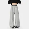 Calça de moletom reta de cor sólida simples para homens, oversized, estilosa, inspirada no streetwear, adequada para estudantes, corridas matinais, esportes e uso casual, proporcionando calor e conforto.