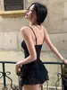 Traje de baño de una pieza estilo nuevo 2026, falda, conservador para mujer, disimula el abdomen y adelgazante, adecuado para vacaciones en la playa y baño en aguas termales [Disponible para Dropshipping]