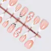 Europa América Transfronterizo Puntas para Uñas Postizas Usables Uñas 3D Grabadas Francesas Lámina de Oro Uñas Postizas Pegatinas para Uñas al por Mayor