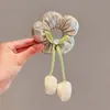 Laço de Cabelo Rosa Gota D'água para Rabo de Cavalo Scrunchie Acessório de Cabelo Fashion Novo Laço de Fita Estilo Fresco Ornamento de Cabelo