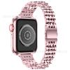 Adequado para Apple iWatch9/8/7 Apple Strap cintura bárbara pequena uma fivela de sete contas relógio cinta de aço