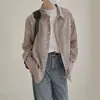 Colección de otoño: Camisa a cuadros retro de estilo japonés de manga larga, unisex, perfecta para usar en capas como prenda interior o exterior, moderna y elegante