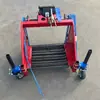 Colheitadeira de Alho Empurrada à Mão, Escavadeira de Alho a Gasolina Autopropelida de Linha Dupla, Não Danifica os Bulbos de Alho, Sacode Automaticamente o Solo e Multi-Solo