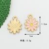 Accesorios de joyería DIY, pendientes colgantes de aleación con forma de gota de aceite de margarita blanca amarilla de Jindian, pendientes, llavero, bolso y colgante.