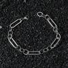 Pulseira de corrente de aço inoxidável 1:3 com costura geométrica estilo hip hop europeu e americano pulseira de aço inoxidável estilo de rua INS hip hop