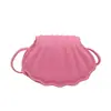 Bolso Bandolera de Hombro tipo Concha, Hermoso, Moderno y Personalizado, Estampado Nuevo Estilo Primavera y Verano 2025, de Moda, Sencillo, Color Sólido y Estilo Occidental