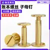 Tornillos de Libro H59 Completamente de Cobre con Remaches Macho y Hembra, Remaches Rectos y Ranurados para Encuadernación de Álbumes, Sujetadores de Enganche y Tornillos de Combinación para Encuadernación