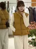 Chaleco Acolchado con Cuello Alto Estilo Coreano para Mujer Ropa de Abrigo Otoño e Invierno 2025 Chaleco Chaleco Chaqueta de Plumón de Pato Blanco Pequeño Engrosado