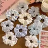 Elástico de Cabelo Elegante de Alta Qualidade para Rabo de Cavalo, Acessório de Cabelo para Coque, Scrunchie de Chiffon Multicamadas Leve da Moda Coreana Atacado
