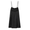 Vestido Mini de Alça de Seda Cetim Texturizado de Verão Transfronteiriço Europeu e Americano Nova Roupa Feminina