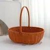 Cesta de Frutas Estilo Francés Shangjin Ramo de Flores para Regalo Cesta de Flores de Mano Caja de Regalo de Frutas DIY Cesta para Arreglos Florales Materiales Florales