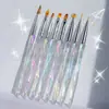 Pluma de fototerapia aurora para arte de uñas estilo japonés de alta calidad, pluma para pintura de colores, degradados y delineado, pincel profesional para salón de uñas
