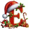 Novos Enfeites de Natal Pendentes Decorações Planas para Árvore de Natal Chapéu Vermelho Letra Inicial com Decoração de Letra Personalização Personalizada