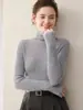 Suéter Pulóver Cuello Alto de Punto para Mujer 2026 Otoño/Invierno de Cachemira Pura Ajustado Versátil Suave Agradable a la Piel