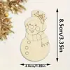 Decoración Navideña Colgante de Madera DIY Pintado a Mano Graffiti Viruta de Madera Corte Láser Tablero en Blanco Decoración para Árbol de Navidad