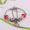 Pulsera de aleación roja Panjia transfronteriza con cuentas de agujero grande y retención de color Pulsera DIY Coche de calabaza Atrapasueños Pulsera de cuentas de vidrio