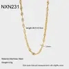 Collar Pulsera Cadena Japonesa Minimalista Versátil Estampada Transfronterizo Ins Acero Inoxidable Chapado en Oro de 18K Impermeable Cadena Lisa para Apilar para Mujeres