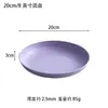 Plato Redondo de Paja de Trigo de 8 Pulgadas Plato Doméstico Portátil Plástico para Exteriores Resistente a Caídas Plato para Fruta Desayuno LOGOTIPO