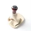 Cubierta de polvo para palanca de cambios de coche, cabeza de bola de palanca de cambios integrada, adecuada para Passat B5, cuero beige