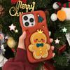 Lindo boneco de gengibre de Natal para Apple 16promax Phone Case iPhone15 Suporte de silicone 14/13/12