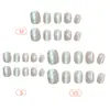 Estrella Plateada Ojo de Gato Textura de Alta Calidad Estilo Chica Elegante Estilo Hermana Mayor Blanqueamiento Uñas Cortas Arte de Uñas 30-t Uñas Portátiles