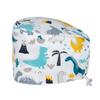 Gorro quirúrgico con hebilla ajustable y estampado para hombres y mujeres, ideal para salón de belleza dental, médico y enfermera, gorro de trabajo de algodón puro.
