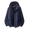 Chaqueta deportiva de exterior tres en uno desmontable, cortavientos e impermeable, personalizada con logotipo de empresa, para hombre