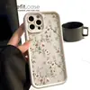 Capa de Celular Elegante de Rattan Floral Mais Vendida da Amazon Adequada para Apple 17Pm Novo Modelo Anti-Queda Capa de Silicone Fosco