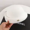 Chapéu de Pescador de Lã Feltro Estilo Hepburn Francês Feminino Temperamento Chapéu de Bacia Frio Estilo Chapéu Formal Faz o Rosto Parecer Menor Boina