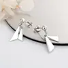 Pendientes Geométricos Rombo Sencillos Estilo Coreano, Doble Capa Acabado Espejo, Pendientes Únicos Frescos de Perlas Redondas para Niñas