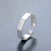 Anillo de Nuez Cepillada para Mujer Ins Diseño Coreano de Moda Anillo Polygonal Geométrico Simple de Plata Lisa Suministro para Comercio Electrónico