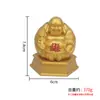Figura de Buda Maitreya - Buda Sonriente Estilo Chino - Artesanía para el Hogar que Atrae la Riqueza, Regalo para Sala de Estar y Escritorio de Oficina