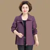 Elegante abrigo de otoño para madre de mediana edad, nuevo modelo 2026, gabardina para mujeres de mediana edad y mayores, chaqueta superior holgada de primavera y otoño