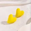 Pendientes de Celebridad de Internet Europeos y Americanos Moda Ins Diseño Simple Corazón de Melocotón Forma de Corazón Pendientes Retro Elegantes Versátiles para Mujer