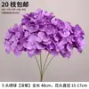 Salón de Bodas Floral Morado Flores de Seda para Boda Hortensias Rosas Hojas de Bambú Hojas de Hierro Hojas de Arce Flores Artificiales