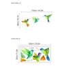 Tres colibríes decoración de pared para habitación infantil pegatinas de pared autoadhesivas pegatinas de pared para sala de estar transfronterizo AliExpress generación