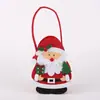 Santa fieltro niños Manzana bolsa de dulces Navidad muñeco de nieve bolsa de asas no tejida Navidad fieltro bolsa pequeña