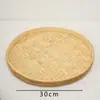 Cesta de almacenamiento de recogedor tejido de bambú, tamiz de bambú, cesta para bollos al vapor hecha a mano de granja, cesta pequeña de bambú para drenar frutas de mano, accesorio de fotografía