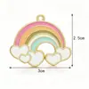 Fabricante Desenho Animado Arco-Íris Acessórios de Joias Atacado em Estoque Joias Artesanais DIY Joias Animadas com Óleo Gotejante Acessórios para Joias DIY