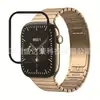 Protetor de Tela de Vidro Temperado para Apple Apple Watch Série 12 46mm Curvo Preto Cola Total watchS12